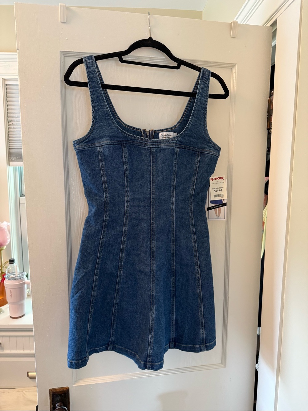 love, Fire Dark Blue Denim Mini Dress